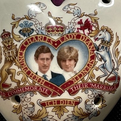 Charles And Diana Pomander Commemorating Their Marriage Heart Shaped 1981