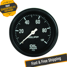 Auto Meter 2312 Auto Gage Series 2-58 Mechanical Oil Pressure Gauge 0-100 Psi