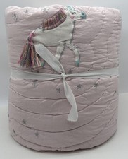 Pottery Barn Kids Rainbow Unicorn TWIN Quilt  Multi