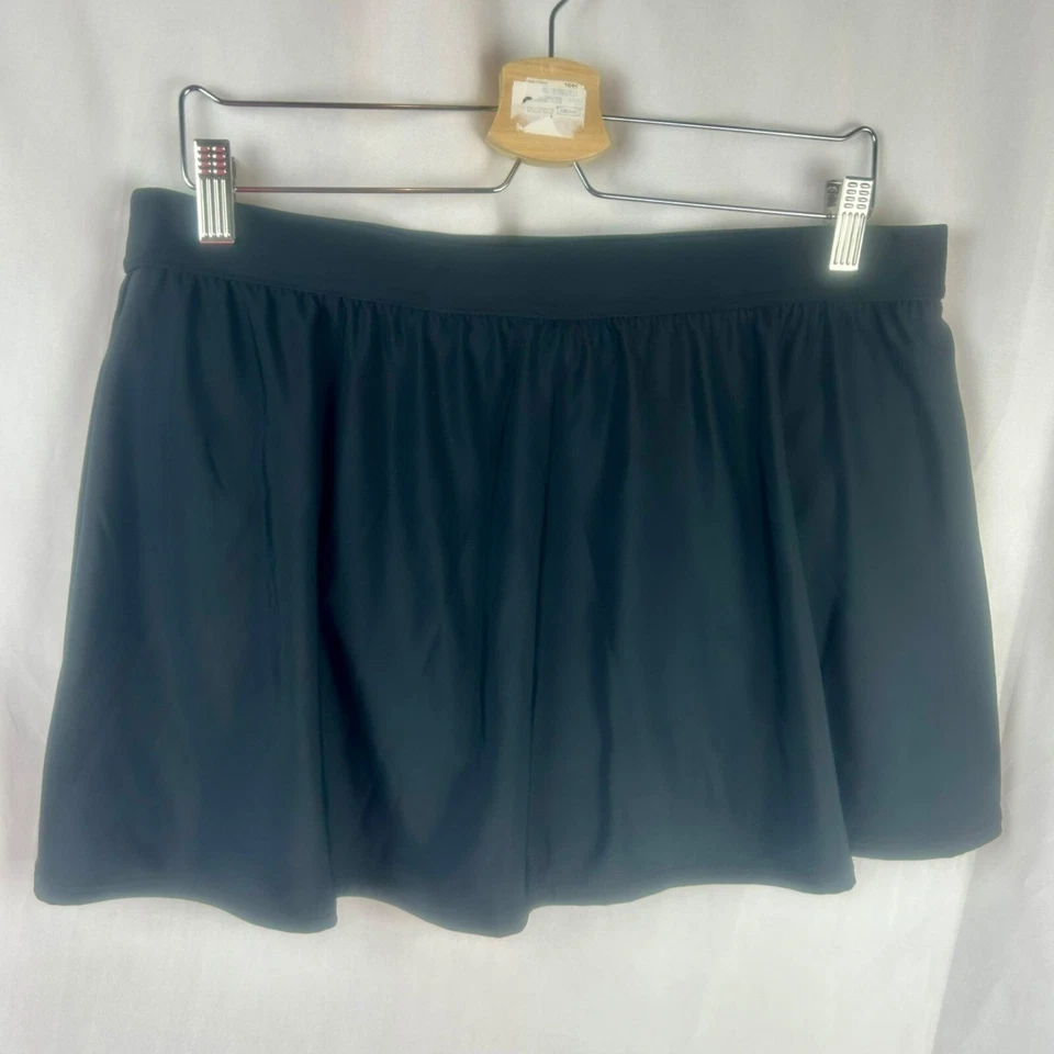 INC плавать низ юбка skort женщин 14 черный цельный мини длина скромный пляж - Изображение 4 из 4