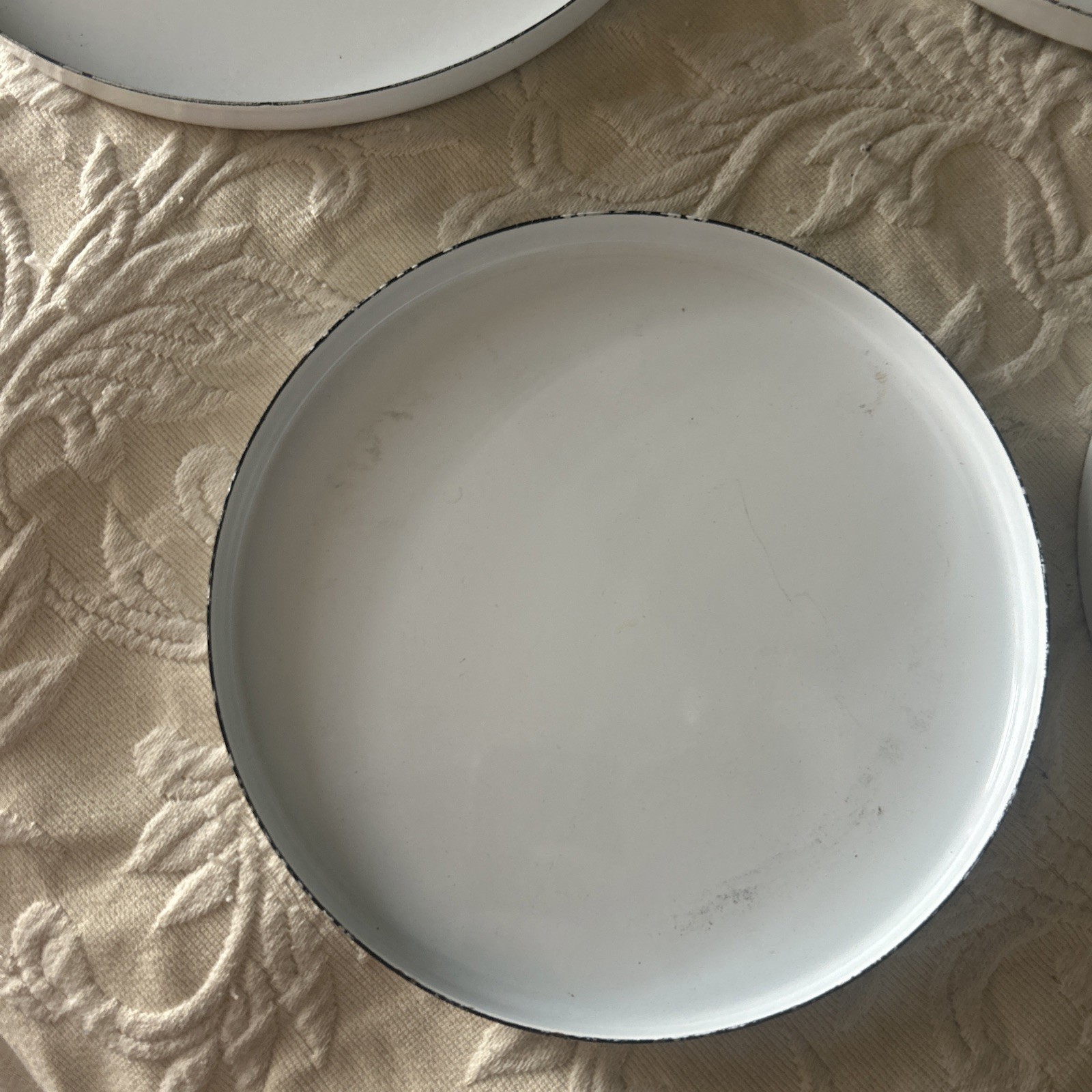 Set Of 4 Steel Stovetop Burner Covers 2-10", 2-8" Blue Flowers On Vine Free Ship