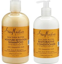 Shea Moisture Raw Shea Butter Moisture Retention Shampoo & Conditioner 13oz Each