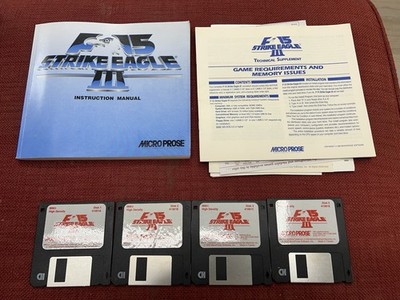 F15 STRIKE EAGLE III 3 Computer Game Manuals PC IBM 3.5'' Microprose
