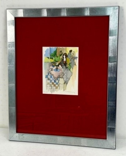 Itzchak Tarkay Lunch Break Signed Numbered Serigraph Framed Art Print Excellent