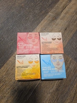 4 pack bundle LA Splash Jelly Eye Pads Under Eye Masks Caffeine Chilled Vitamin 