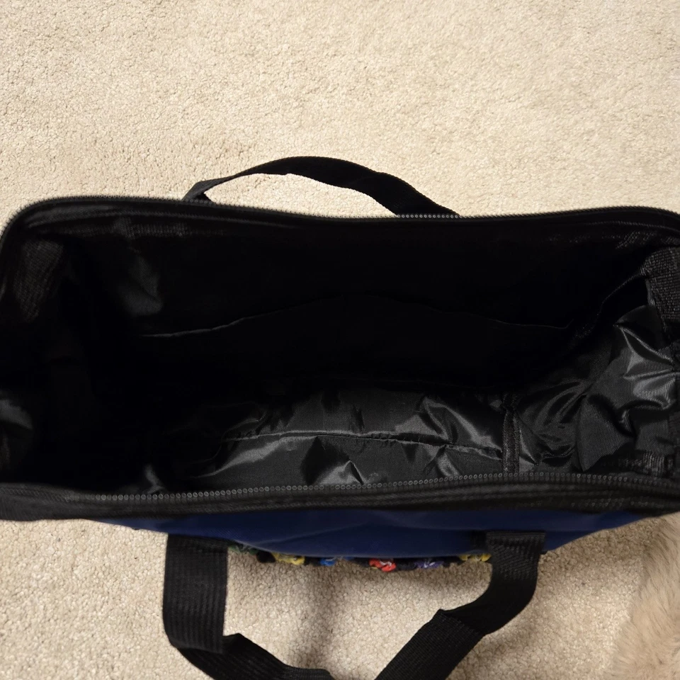 Bolsa de Bingo para Tinta Dauber Cremallera Superior Numerosos Compartimentos Azul NUEVO Foto 3 de 3