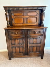 Priory Oak Court Cupboard/Sideboard, Good Condition