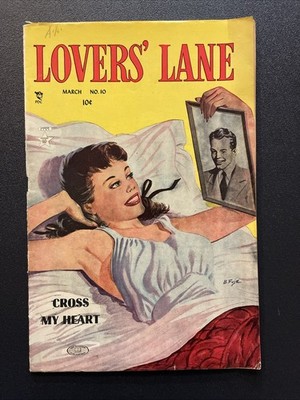 LOVERS' LANE #10 Comic Book GOLDEN AGE 10 Cent Lev Gleason 1951 PAINTED COVER
