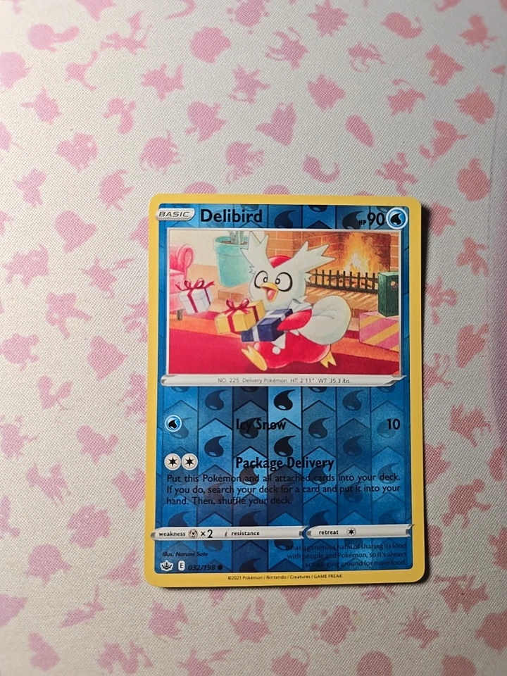 Delibird 032/198 Swsh06: Sword & Shield - Chilling Reign Reverse Holo - Image 2 of 4