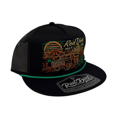 Red Dirt Hat Co. Desert Cruiser Solid Black Trucker Cap RDHC-552