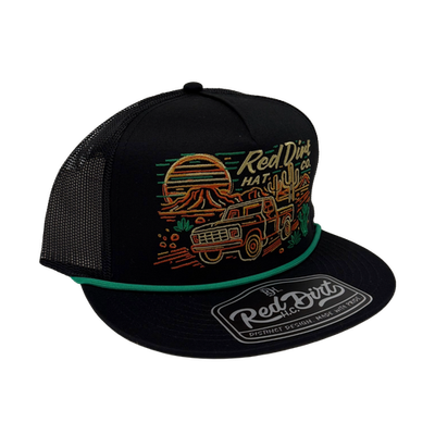#ad Red Dirt Hat Co. Desert Cruiser Solid Black Trucker Cap RDHC 552 $32.00