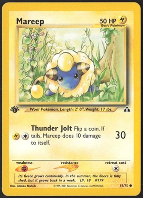 Mareep 1st Edition 58/75 Neo Discovery NM