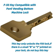 F-50 Key Fits Ford Vending Bottom Machine Lock 1PCS Shipping From the USA