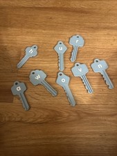 Lakeshore Alphabet Learning Locks Replacement Key Only Lot Of 8 Gray Q45