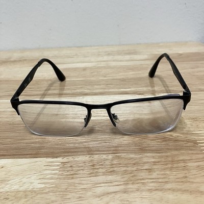 Ray-Ban Men's Eyeglasses RB 6335 2503 Matte Black Half Rim Frame 56[]17 145