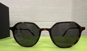 Carolina Lemke CL9131-03 Women’s Square Sunglasses, Tortoise Brown Frame Green