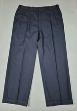 VTG Brooks Brothers Makers Houndstooth Trousers Pleated Cuffed 35x28 Made in USA