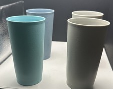 Tupperware Cups 12oz Tumbler 873 Lot of 4 VTG Mixed Colors Read