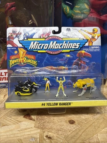 Micro Machines Mighty Morphin Power Rangers  #4 Yellow Ranger NOS 1994 Vintage
