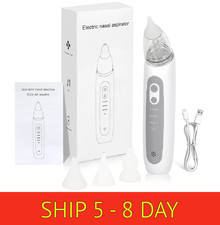 Electric Baby Nasal Aspirator Nose Sucker w/ 3 Silicone Tips AL 