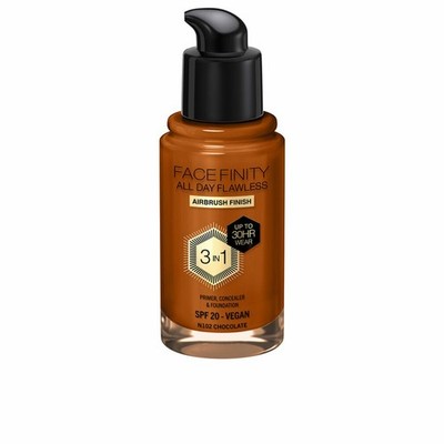 Max Factor Facefinity All Day Flawless 3 In 1 Foundation N102-Chocolate 30ml