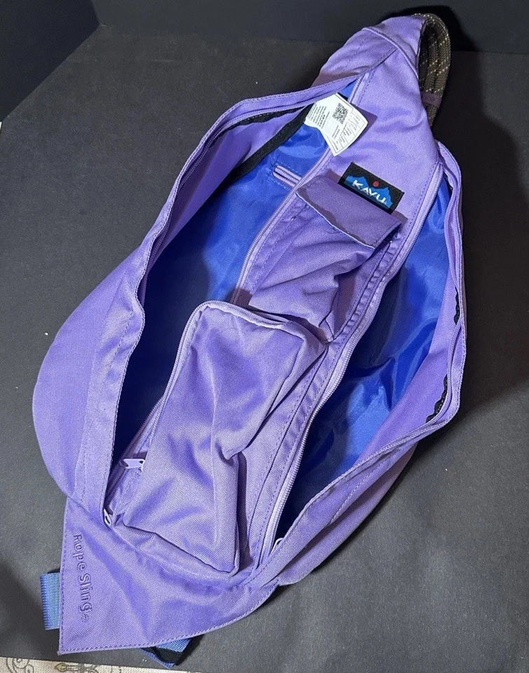 KAVU Rope Sling Crossbody Bag Adjustable Strap Purple - Image 4 of 4