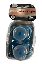 Joovy Airnoogie Orthodontic Pacifiers 6M 2-Pk Silicone Natural Touch Turquoise