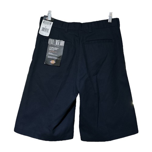 Dickies Young Mens Navy Blue Flat Front Classic Fit Long Shorts Size 30 New - Picture 4 of 8