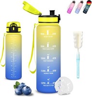 Trinkflasche 1L, Trinkflasche Sport, Auslaufsicher, Wasserflasche Mit