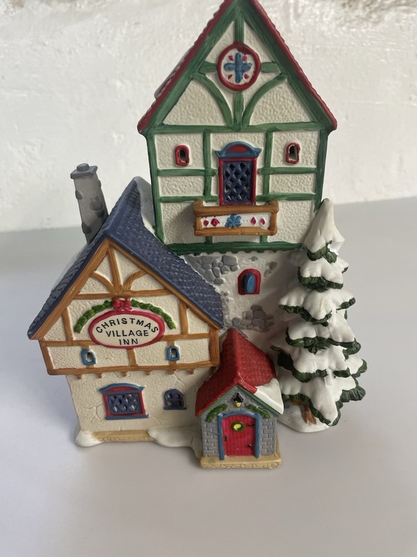 A “ Lemax “ Porcelain- Christmas Village Inn House.