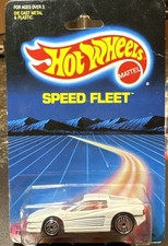 Hot Wheels Ferrari Testarossa Speed Fleet Series #1897 New 1986 White 1:64 