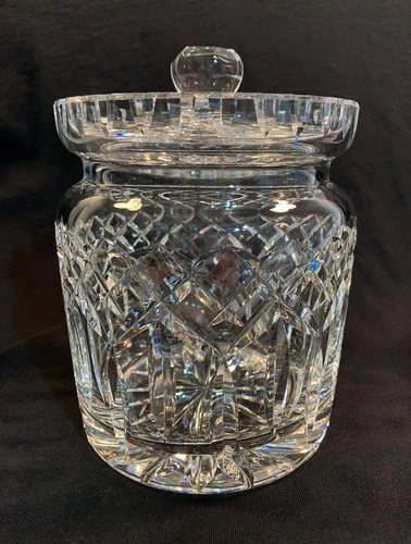 Waterford Vintage Lismore Crystal Biscuit Barrel with Lid