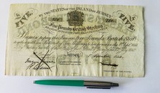 Jersey - 5 Pounds (1840) Pick-A1 Banknote pen cancelled