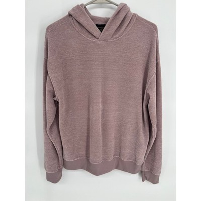 Massive Luxury Edition Mens Small Mauve Textured Chenille Knit Pullover Hoodie