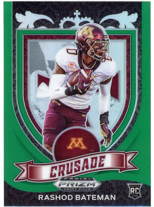2021 Panini Prizm Draft Picks - Crusade Rashod Bateman #166 Green Prizm (RC)