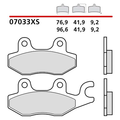 BREMBO HINTERES BREMSBELAGE-KIT FUR KYMCO JETIX 125 10-15-COD.07033XS