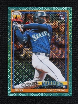 2026 Topps Series 2 Aqua Refractor 55/199 Cole Young #91C2-2 Rookie RC 1ut0