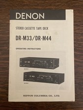 Denon DR-M33 DR-M44 Cassette Owners / User Manual Original 