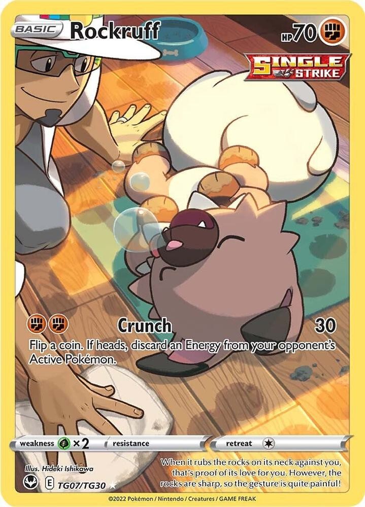 Rockruff - TG07/TG30 Silver Tempest Trainer Gallery Pokemon - NM/MINT