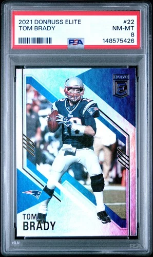 2021 PANINI DONRUSS ELITE #22 TOM BRADY PSA 8