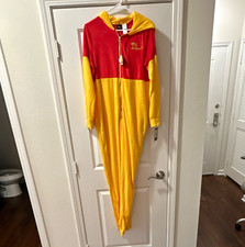 Disney Winnie the Pooh Hooded One-Piece Costume, Red Yellow M 8/10