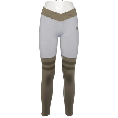 Beyond Limits, Sportleggings, Größe: M, Grau/Grün, Elasthan/Polyester #XuM