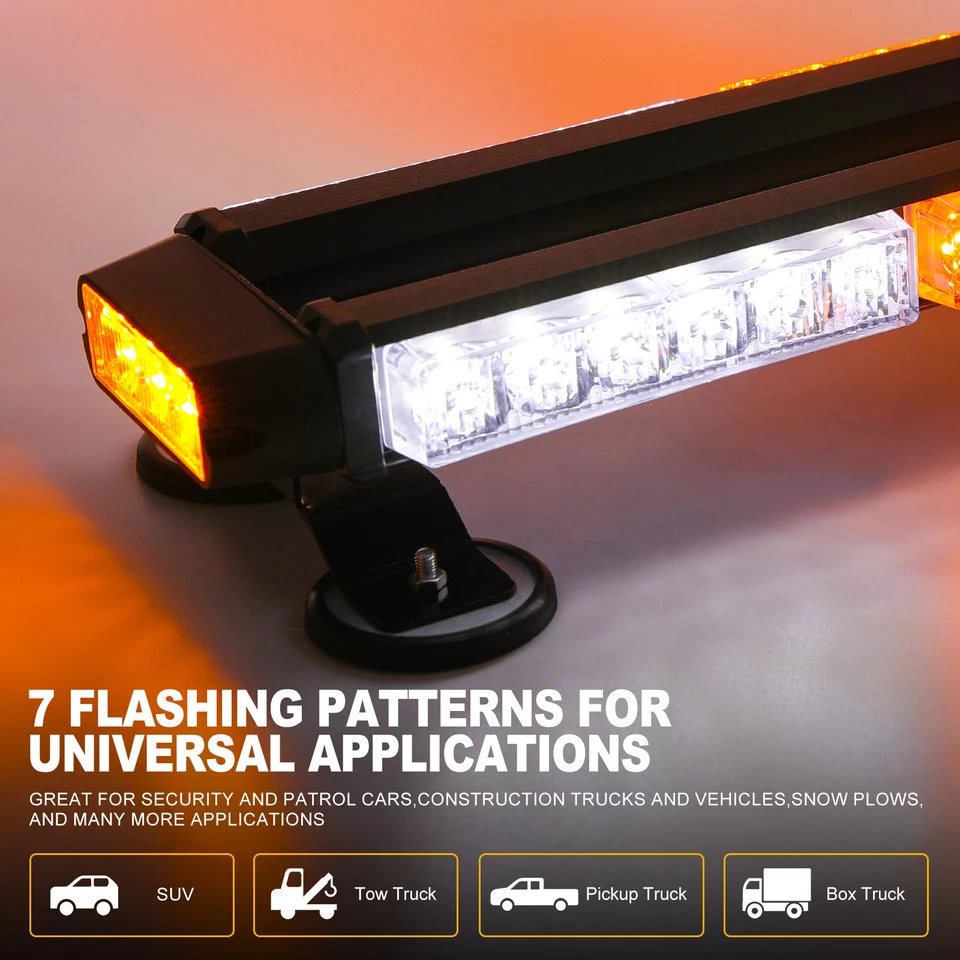 Barra de luz estroboscópica de emergencia lateral doble techo 54 LED para Subaru Outback Forester Foto 3 de 4