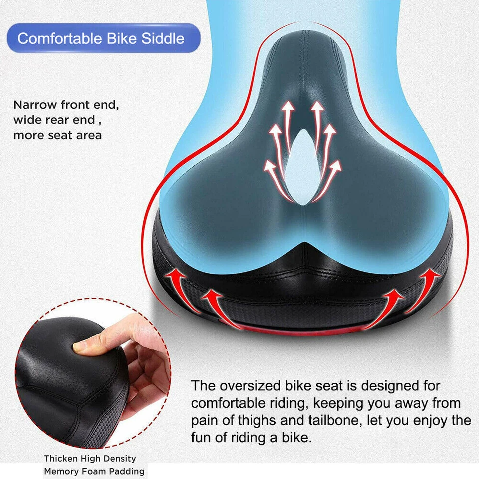 Asiento de bicicleta ancho Big Bum Gel Cruiser extra cómodo deportivo suave sillín de bicicleta Foto 4 de 4