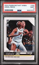 Graded 2024 Panini Instant WNBA Angel Reese #102 Rookie RC Basketball Card PSA 9
