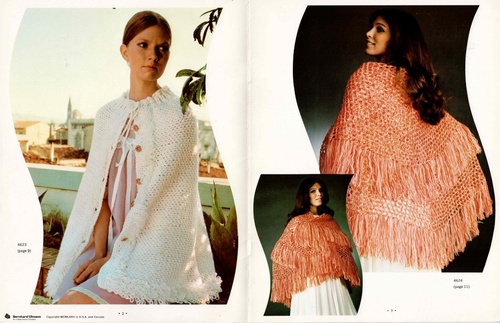 Shawls Shawl Crochet Knitting Pattern Leaflet Bear Brand 1970's VTG 6 Patterns - Picture 2 of 4