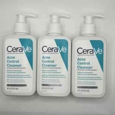 3PK Cerave Acne Control Cleanser  8 FL OZ EACH  02/2026   FAST SHIPPING NEW