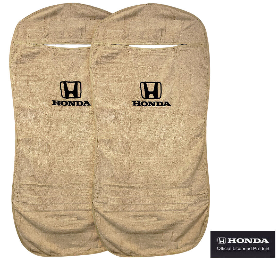Seat Armour 2 Piece Front Car Seat Covers For Honda - Tan Terry Cloth