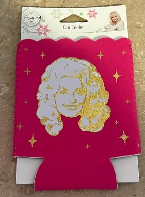 HOFFMASTER Dolly Parton Pink Christmas Can Cooler Sleeve Polyester 4" x 5"