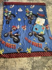 Nintendo Mario Kart The Race Is On Single Sheet Set Flat Fitted Twin Comforter